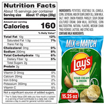 Lay's Sour Cream & Onion Potato Chips, 15.25 oz. (PACK OF 3 )