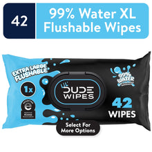 LiL' DUDE Flushable Wipes, Extra Large Fragrance Free Wet Wipes, 42 Count