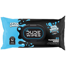 LiL' DUDE Flushable Wipes, Extra Large Fragrance Free Wet Wipes, 42 Count