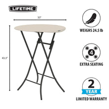 Lifetime 33-Inch Round Bistro Table Light Commercial