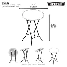 Lifetime33-InchRoundBistroTableLightCommercial - USA Mega Market