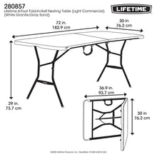 Lifetime 6-Foot Fold-In-Half Table
