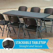 Lifetime 6' Commercial Grade Stacking Folding Table, Assorted Colors