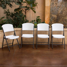 Lifetime Commercial Grade Contoured Folding Chair, Assorted Colors 4 Pack