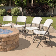 Lifetime Commercial Grade Contoured Folding Chair, Assorted Colors 4 Pack