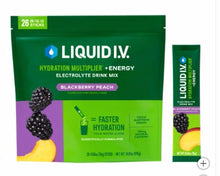 Liquid I.V. Energy Multiplier – Blackberry Peach (26 Stick Packs)