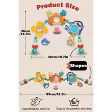 Ludolm Baby Stroller Arch Toys, Travel Car Seat Toys, Baby Play Arch Crib Accessory Toys, Mobile for Bassinet, Pram Activity Arch Bar Toys for Babies Infants