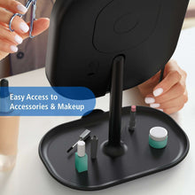 Mainstays LED Makeup Mirror, Rechargeable Vanity Mirror with Lights and Storage Tray Base