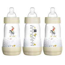 MAM Easy Start Anti-Colic Bottle 9 oz (3-Count), Baby Essentials, Medium Flow Bottles with Silicone Nipple, Unisex