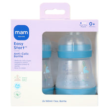 MAM Easy Start Anti-Colic Matte Bottle 5 oz, 2 pack Blue
