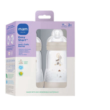 MAM Easy Start Anti-Colic Matte Bottle 9 oz, 2 pack - Dune
