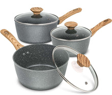 MICHELANGELO-Sauce-Pan-Lid-Nonstick-Saucepans-1-5QT-2QT-3QT-Granite-3-Piece-Stone-Saucepan-Set-S_6720_1 - USA Mega Market