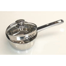 Mainstays 3QT Stainless Steel Saucepan with Straining Lid