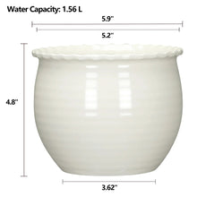 Mainstays Brooke Round Vanilla Dream 100% Recycled Resin Planter