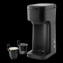 Mainstays Black Matte Dual Brew Coffee Maker, Single Serve, Auto Shutoff, 14 oz Reservoir