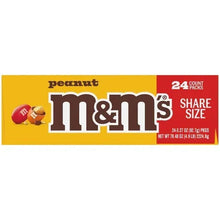 M&M's Chocolate Candy, Peanut, Share Size, 3.27 oz, 24-count
