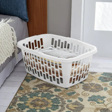 Mainstays Small 1.5 Bushel Rectangular Laundry Basket, Ideal for Basic Laundry Needs, White