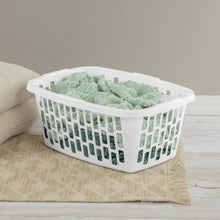 Mainstays Small 1.5 Bushel Rectangular Laundry Basket, Ideal for Basic Laundry Needs, White