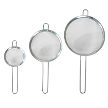Mainstays 3 Pack Premium Stainless Steel Fine Mesh Strainers, 4", 6", and 8", Silver
