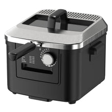Mainstays 4L Electric Deep Fryer, Matte Black, Stainless Lid, 1800W