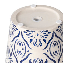 Mainstays 6" x 6" x 5.5" Round Blue Ceramic Medallion Plant Planter