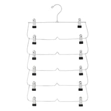 Mainstays 6-Tier Pant & Skirt Hanger, Heavy Duty Chrome Metal, Space Saving, 1 Count