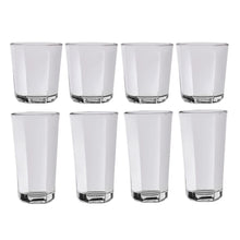 Mainstays Leila Glass Drinkware, 12 Ounce & 16 Ounce, Set of 8