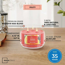Mainstays 3-Wick Scented Glass Jar Candle, 11.5oz.