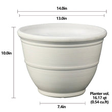 Mainstays 14" D x 10" H Ferenza Recycled Resin Planter