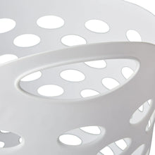 Mainstays Plastic Round Laundry Hamper, White, with Carrying Handles