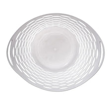 Mainstays Plastic Round Laundry Hamper, White, with Carrying Handles