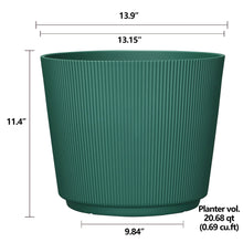 Mainstays Parker Green Recycled Resin Planter