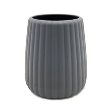 Mainstays Rubberized Plastic Ribbed Toothbrush Holder, Grey