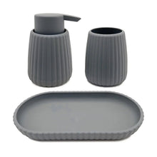 Mainstays Rubberized Plastic Ribbed Toothbrush Holder, Grey