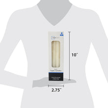 Mainstays Single Wick 10" Taper Candle, Unscented, Ivory, 4 Pack