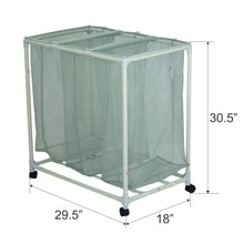 Mainstays Rolling Laundry Sorter Cart with Removable Mesh Bags and Casters