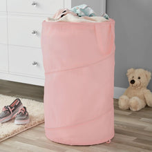 Mainstays Pop-Up Spiral Polyester Laundry Hamper, Pink, Adult