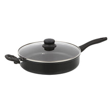 Mainstays 4 Quart Multi-Use Non-Stick 28cm Black Jumbo Cooker Frying Pan with Glass Lid
