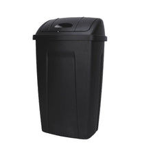 MainstaysKitchenTrashCan_13GallonPlasticGarbageBinwithSwingTopLid_Black - Brands For Less USA