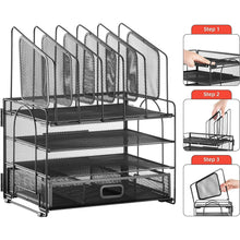 MarbrasseDeskOrganizerwithDrawer-4-TierMeshDeskFileOrganizerwith5VerticalFileHoldersand2PenHolde_1400_7 - USA Mega Market