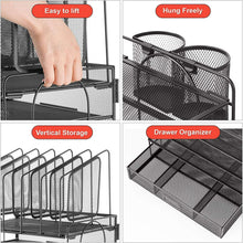 MarbrasseDeskOrganizerwithDrawer-4-TierMeshDeskFileOrganizerwith5VerticalFileHoldersand2PenHolde_8565_5 - USA Mega Market