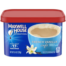Maxwell House International French Vanilla Beverage Mix, 8.4 oz Tub, Pack of 4