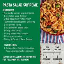McCormick Perfect Pinch Salad Supreme Seasoning, 10.12 oz.