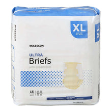 McKesson Ultra Incontinence Briefs - Absorbent, Disposable, Unisex - XL, 15 Count, 4 Packs, 60 Total