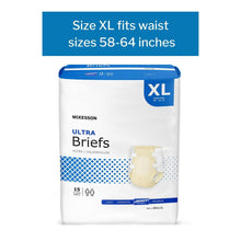 McKesson Ultra Incontinence Briefs - Absorbent, Disposable, Unisex - XL, 15 Count, 4 Packs, 60 Total