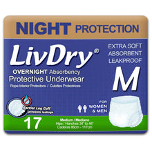 LivDry XL Overnight Adult Diapers for Women and Men, Max Protection Incontinence Underwear