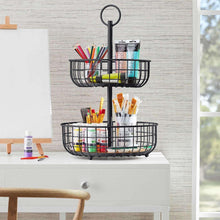 Member-SMark2TierWireBasketStand-AssortedColorsBlack2-_2 - USA Mega Market