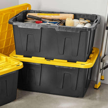Member's Mark 27 Gallon Heavy-Duty Black and Yellow Storage Tote, 20.6" D x 30.6" W x 14.3" H