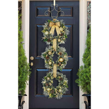 Member's Mark Pre-Lit Flocked Three Wreath Door Hanger