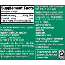 Member's Mark Vitamin E Softgels, 180 mg, 500 ct.